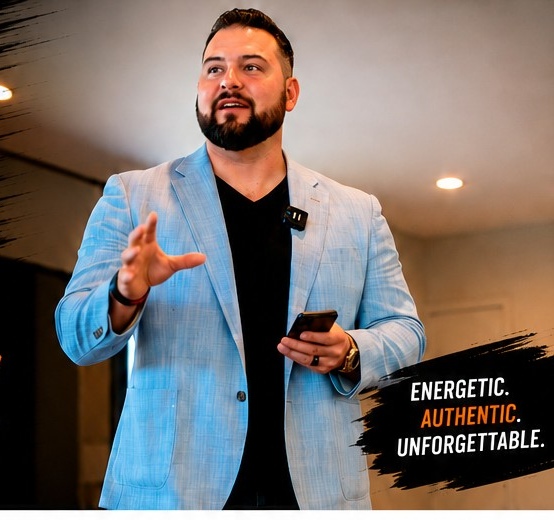 Matt Cutrer speaking on stage